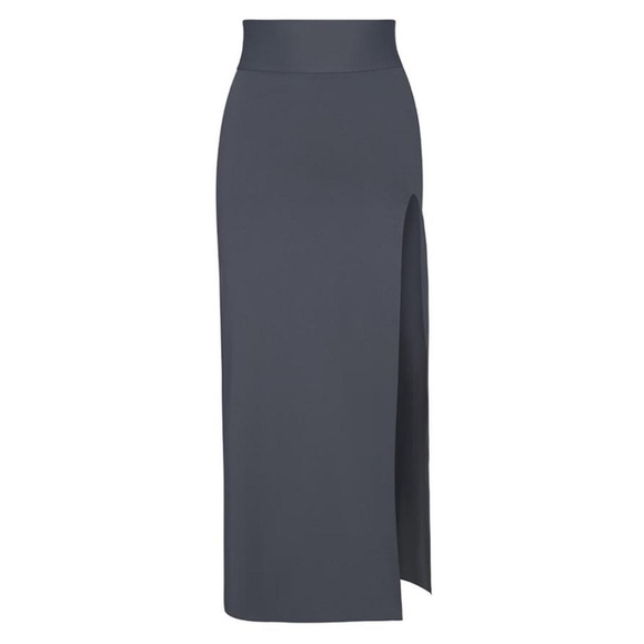 SKIMS Swim Shaping Long Maxi Skirt w/ Slit | Color: Gunmetal | NEW/NWT!! 🩶🩶🩶 - Picture 1 of 14